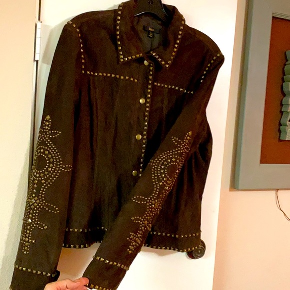 So gorgeous Leather Studded Jacket / Coat - Picture 3 of 4